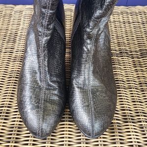 Snakeskin over ankle boot